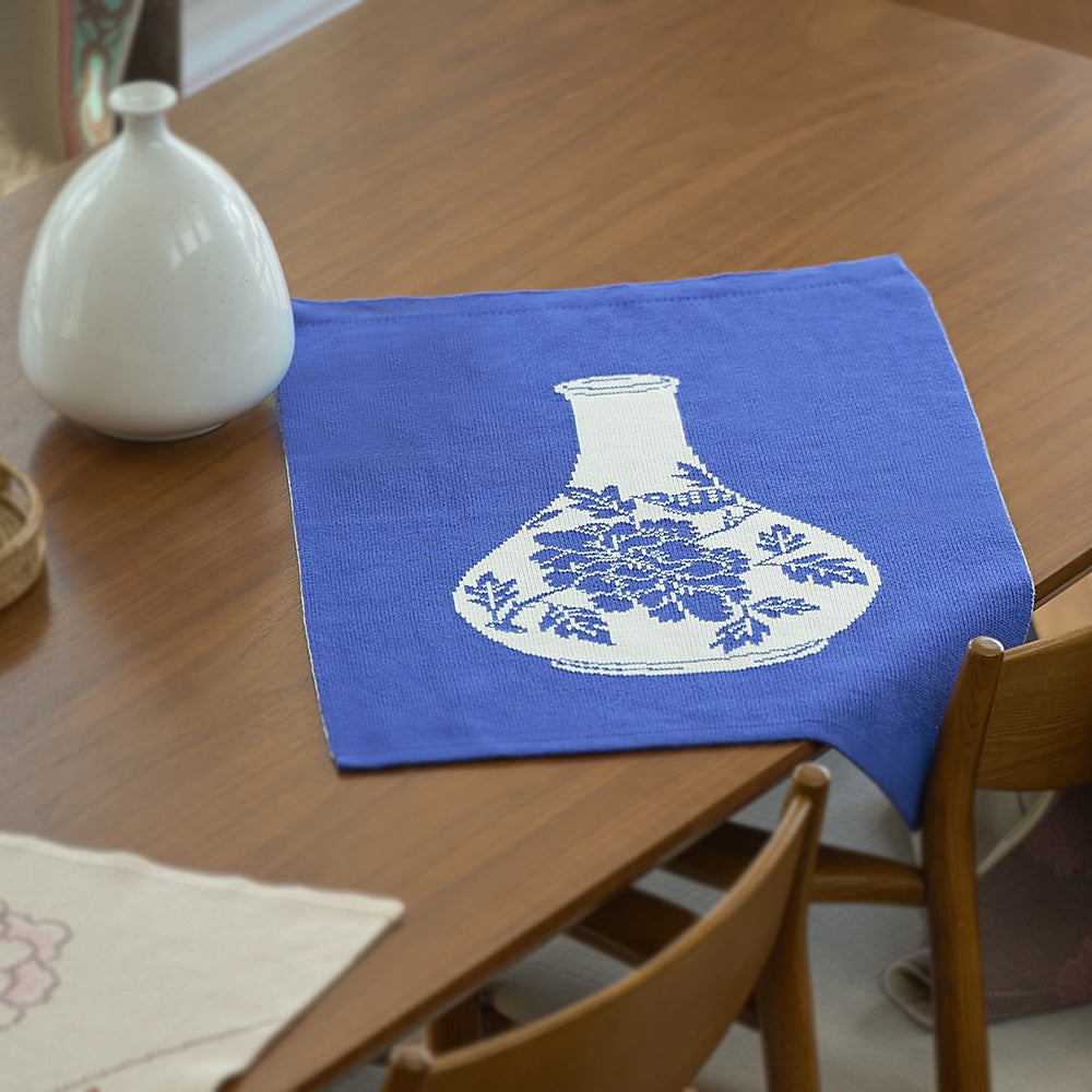 Bon'ee Days Blanket - Joseon Porcelain w Flowers & a Bird