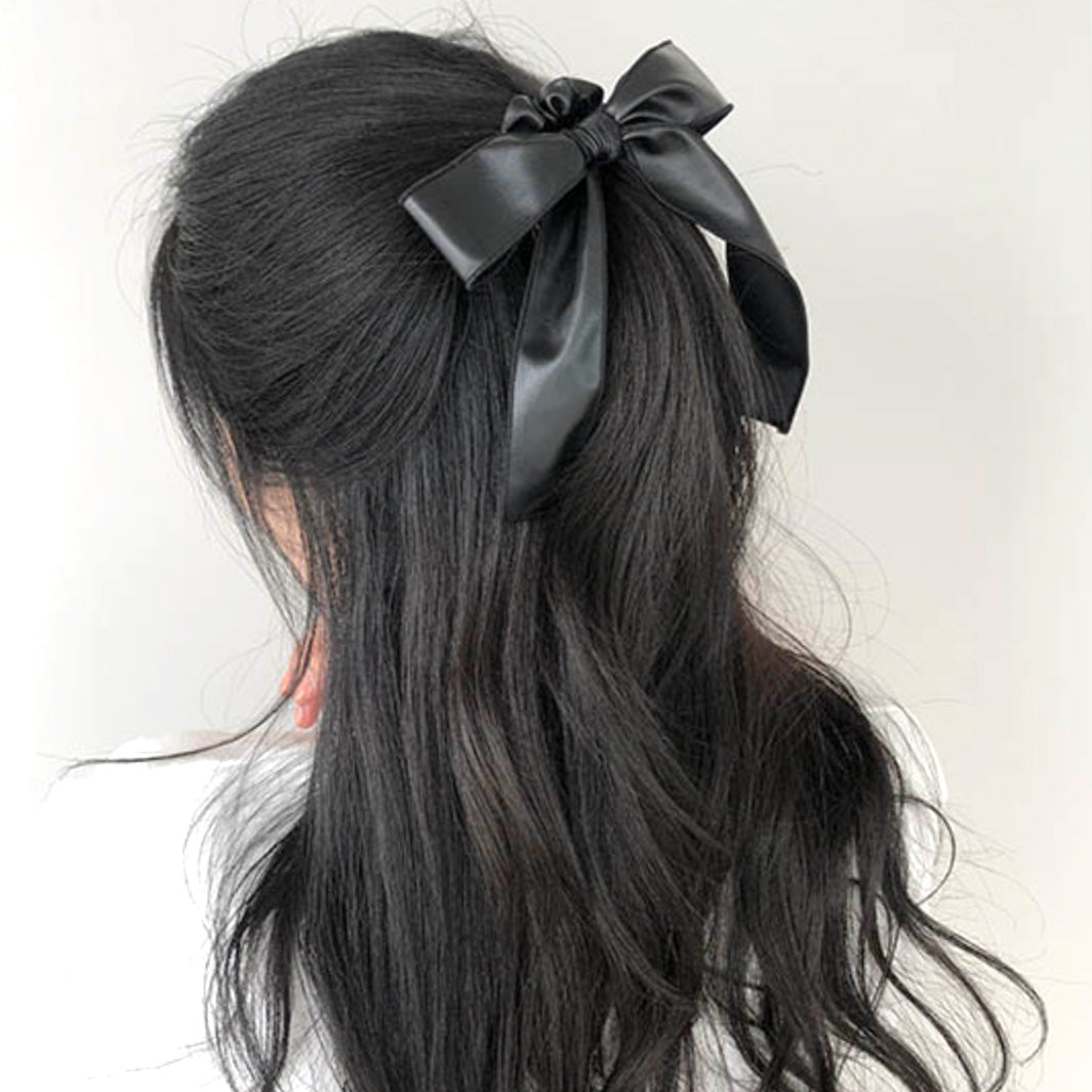 Hair scrunchy- Leatherette Ribbon