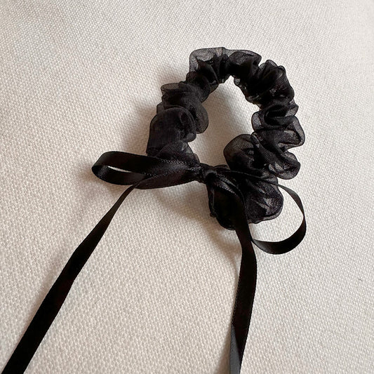 Hair scrunchy- Organza Long Ribbon