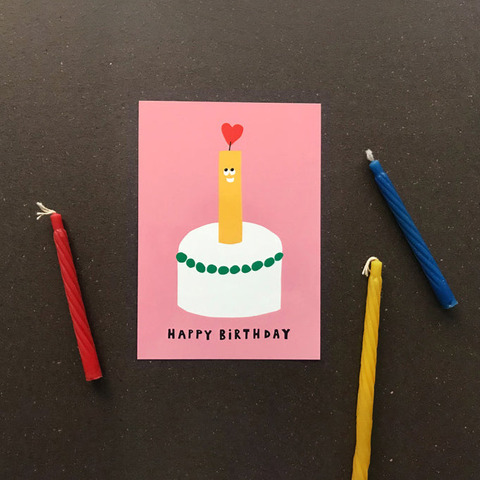 Howkidsful Postcard - Happy birthday cake